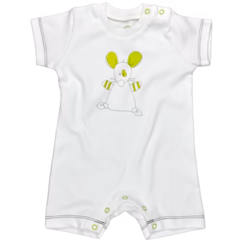 Бебешко гащеризонче „Веселото мишле“ от 100% органичен памук | For Babies™
