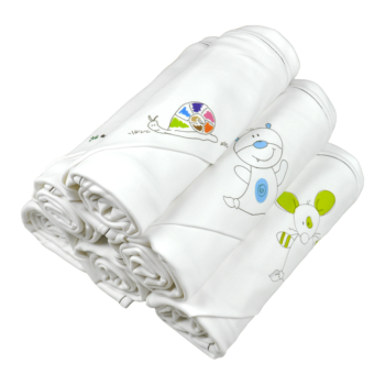 Двойна бебешка пелена с качулка 80x80 см от органичен памук