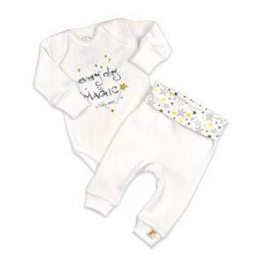 Сет бебешко боди с потури с послание за " Magic with Me " - For Babies™