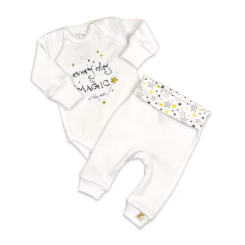 Сет бебешко боди с потури с послание за " Magic with Me " - For Babies™